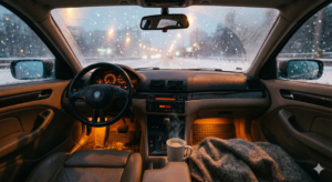 겨울철 따뜻한 차량 내부